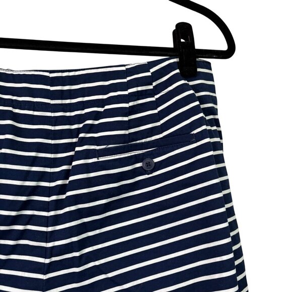Talbots Women's Nautical Coastal Navy Striped Button Detail Sailor Short Size 14 - Picture 8 of 12
